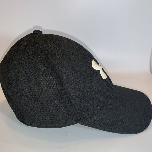 Under Armour Flexfit Heat Gear Black Hat/Cap Breathable Size Medium/Large - Picture 5 of 8